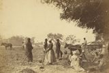 Otroci na plantáži v Jižní Karolíně, 1862.