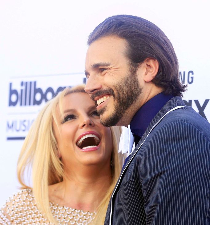 Britney Spears and Charlie Ebersol arrive at the 2015 Billboard Music Awards in Las Vegas