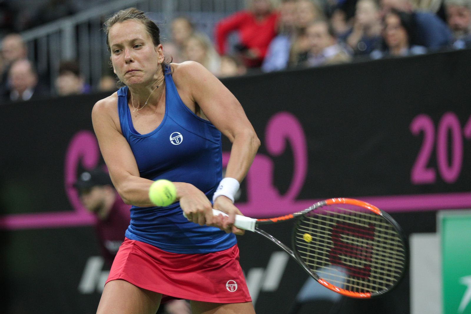 Barbora Strýcová ve finále Fed Cupu 2018 Česko - USA