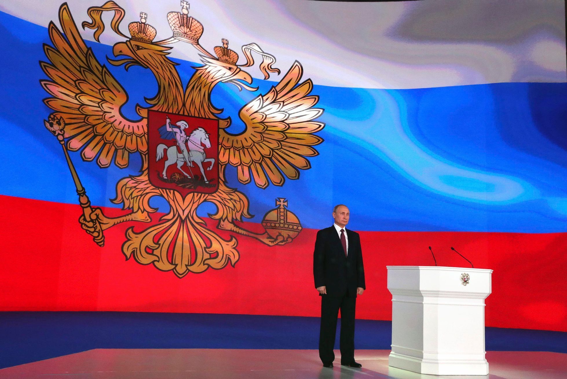 Vladimir Putin během svého projevu.