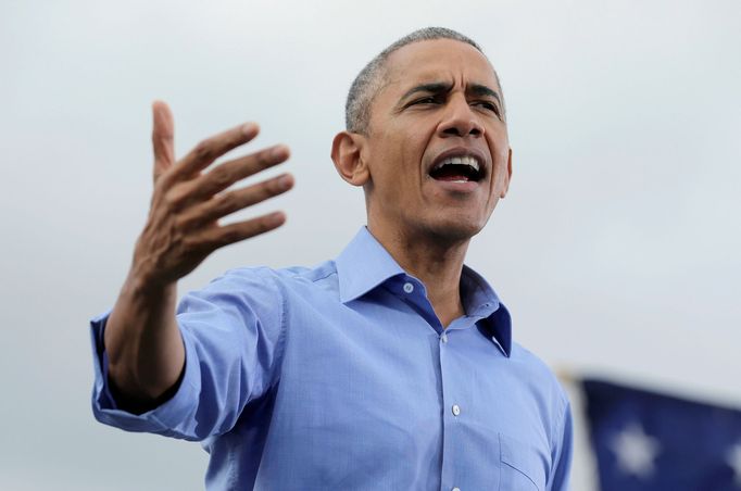 Barack Obama se na Floridě zapojil do kampaně Hillary Clintonové.