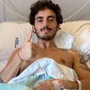 Francesco Bagnaia po operaci zranění z tréninku na Grand Prix České republiky třídy MotoGP v Brně 2020