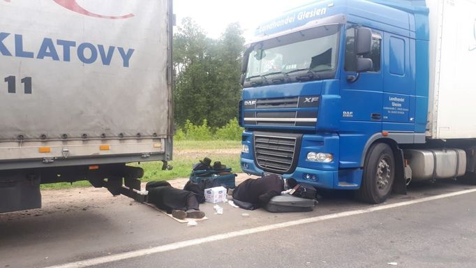 Situace na hraničním přechodu Novi Jariloviči mezi Běloruskem a Ukrajinou.