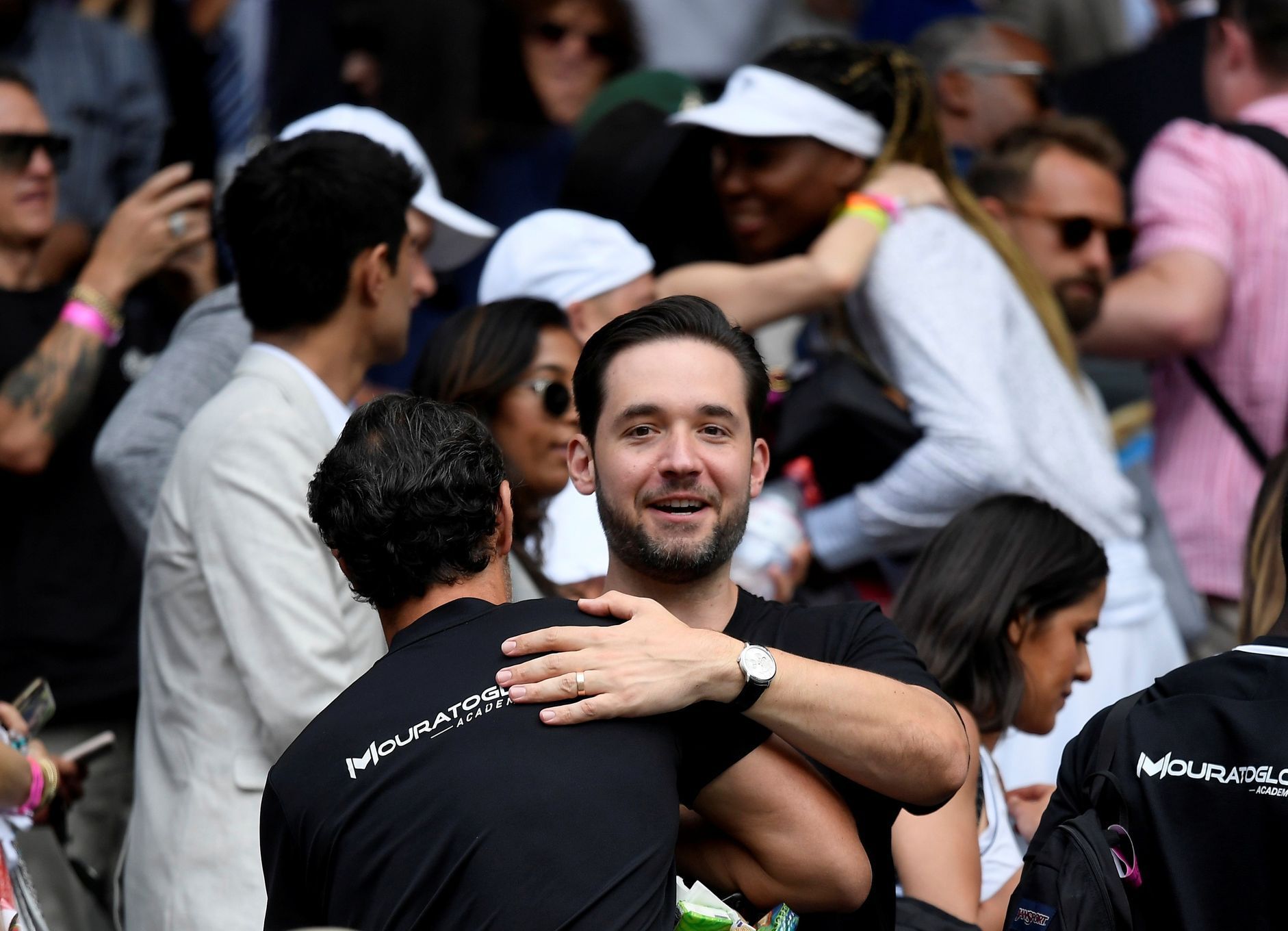 Fanoušci v semifinále Wimbledonu 2019: Alexis Ohanian