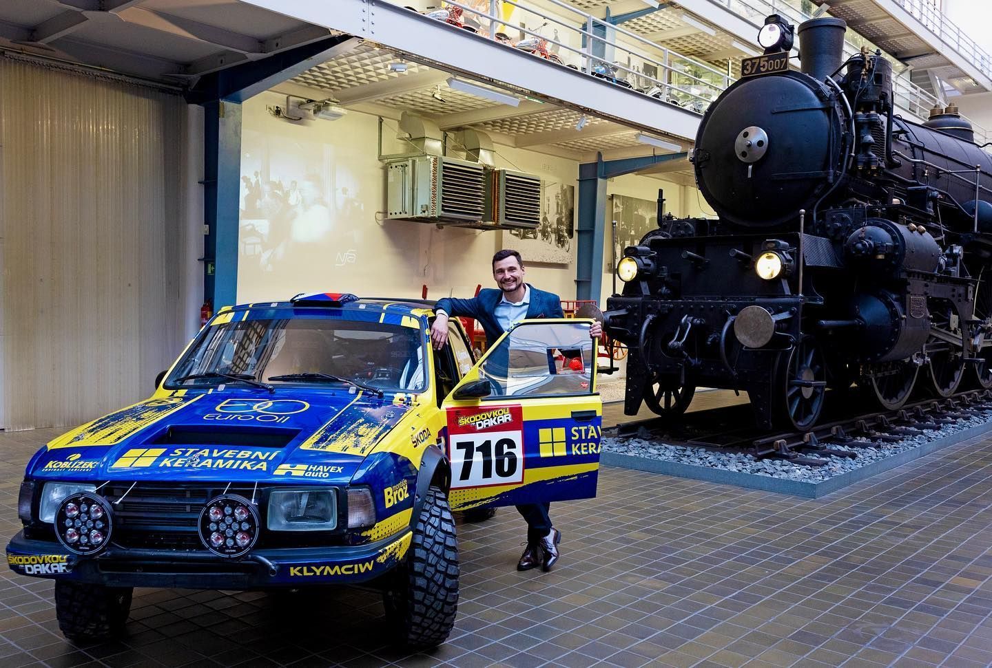 Ondřej Klymčiw se Škodou 130 LR před Rallye Dakar 2023
