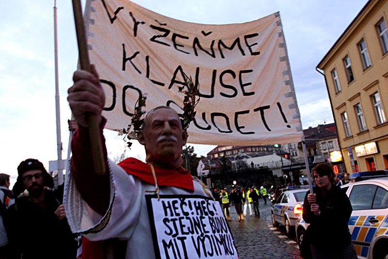 Demonstrance na Albertově