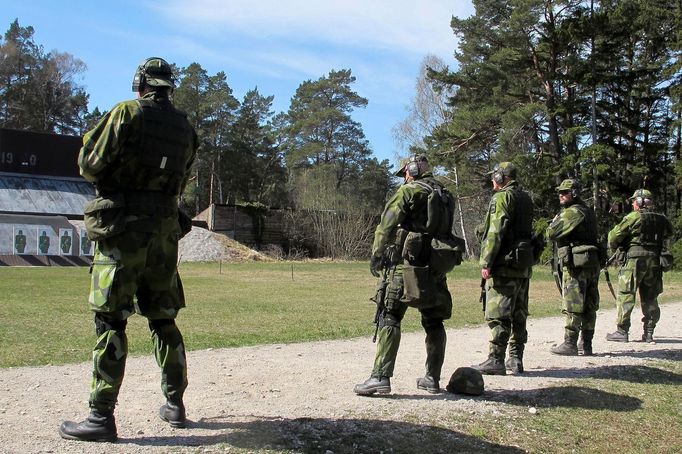 Dobrovolníci švédské domobrany na ostravě Gotland, snímek z roku 2022