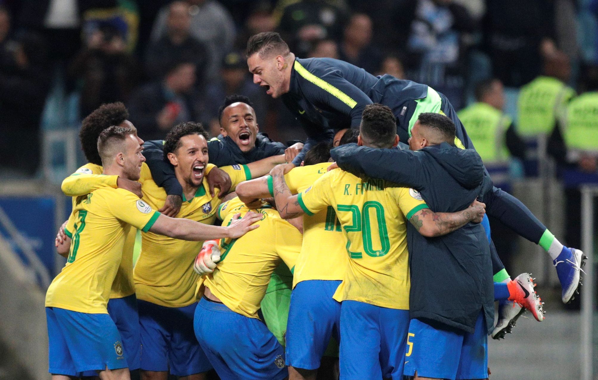 Fotbalisté Brazílie slaví na Copa America