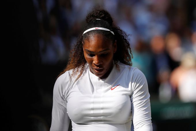 Serena Williamsová ve finále Wimbledonu 2018