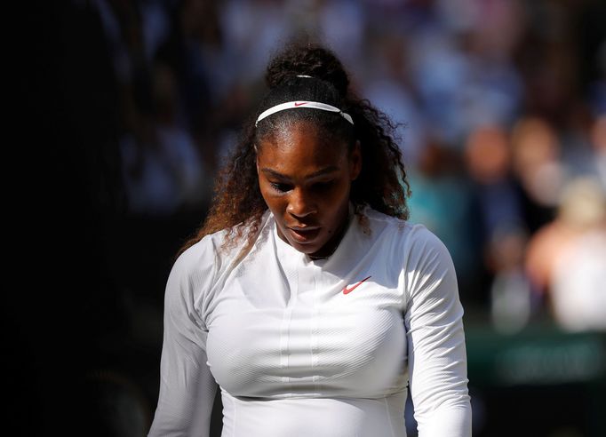 Serena Williamsová ve finále Wimbledonu 2018