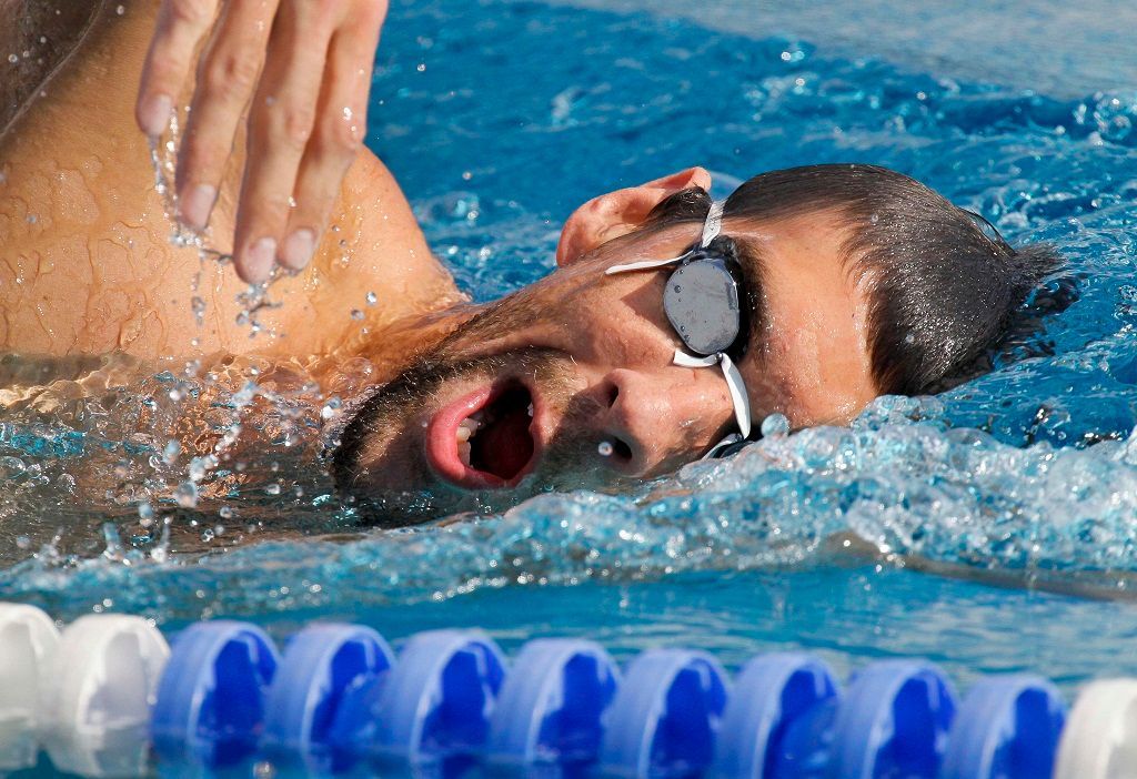 Michael Phelps, trénink před olympiádou v Londýně 2012
