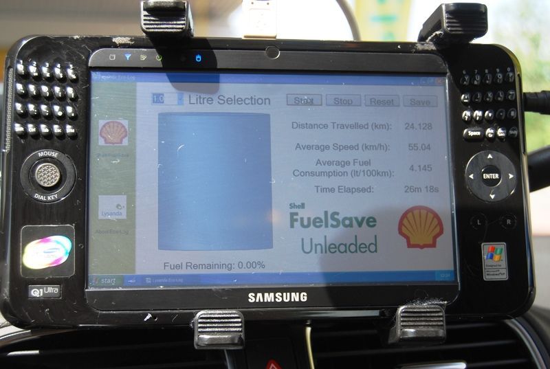 Test spotřeby s novým palivem Shell