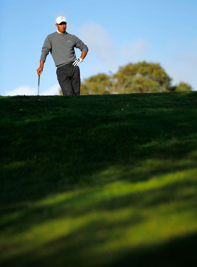 Golfista Tiger Woods na turnaji v San Diegu