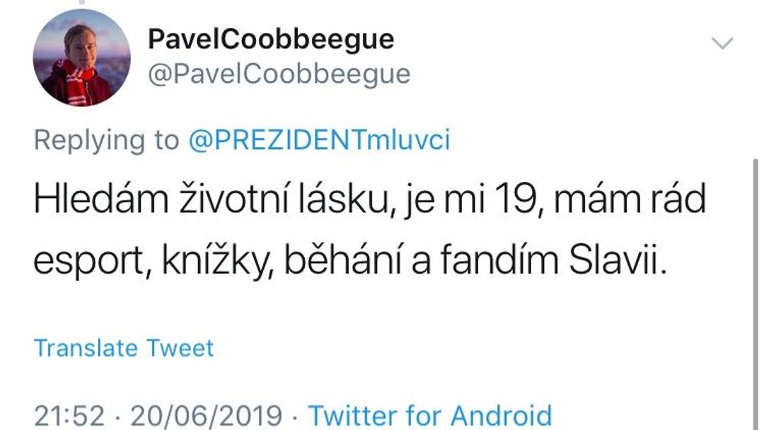 Twitter - Jiří Ovčáček komentáře