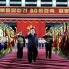 Severní Korea, 80. let, výročí, vojenská přehlídka, Kim Ir-sen, Medvedev, Pchjongjang