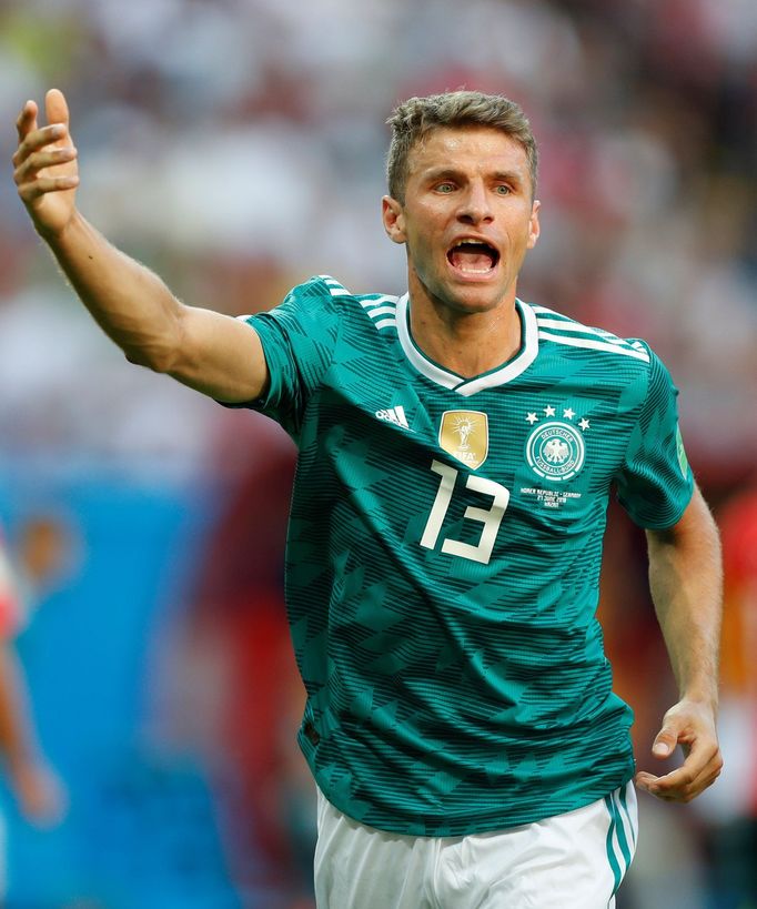 Thomas Müller v zápas s Koreou na MS 2018