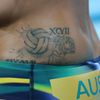 OH 2016, vodní pólo: Rhys Howden (Austrálie) - tetování