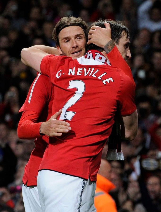  David Beckham a Gary Neville