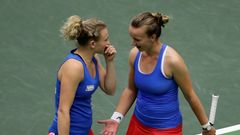Barbora Krejčíková a Kateřina Siniaková v prvním kole Fed Cupu 2019