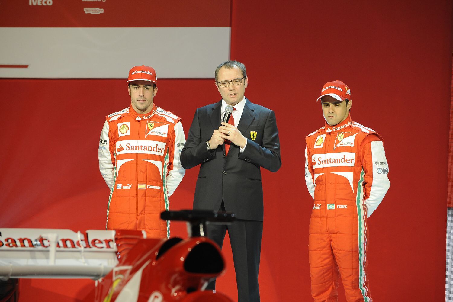 Ferrari F138, Fernando Alonso, Luca di Montezemolo a Felipe Massa