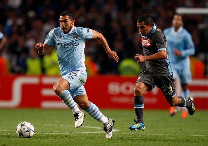 Liga mistrů: Manchester City - Neapol (Carlos Tévez, Walter Gargano)