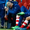 Football: Arsenal manager Arsene Wenger looks dejected