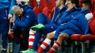 Football: Arsenal manager Arsene Wenger looks dejected