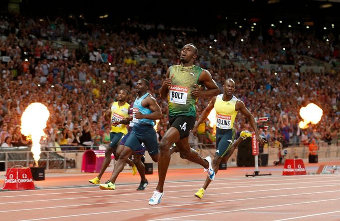 Diamantová ligy Londýn 2013, 100 m: Usain Bolt