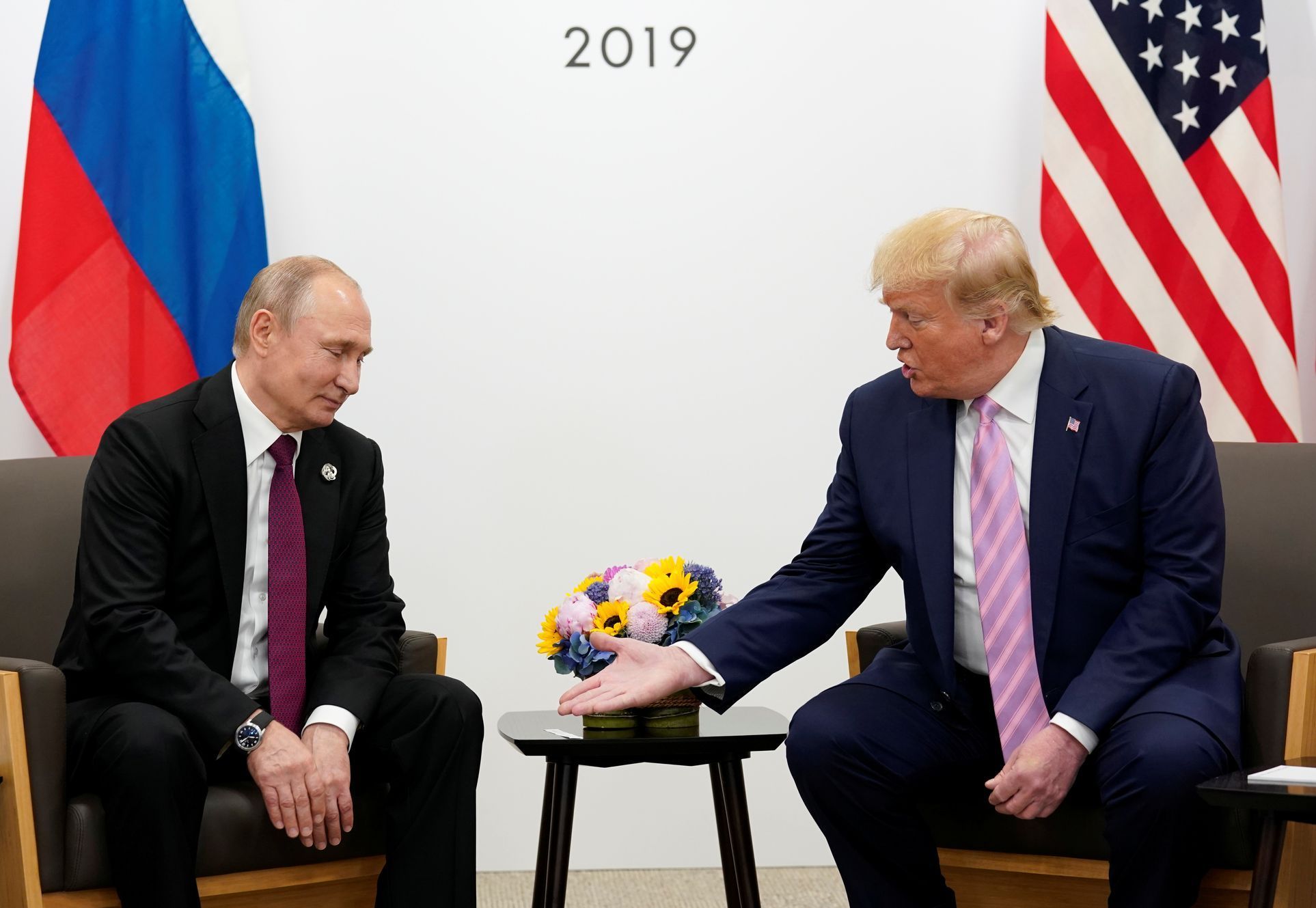 Vladimir Putin a Donald Trump v roce 2019.