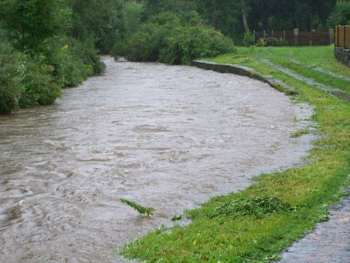 Říčka Mandava v Rumburku.