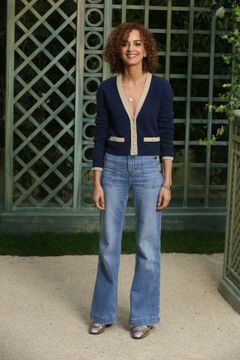 Leila Slimani na Pařížském týdnu módy, 2018.
