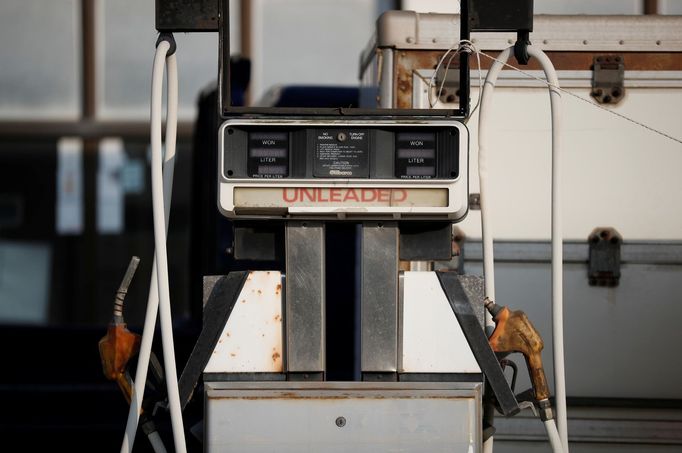 An abandoned gas station