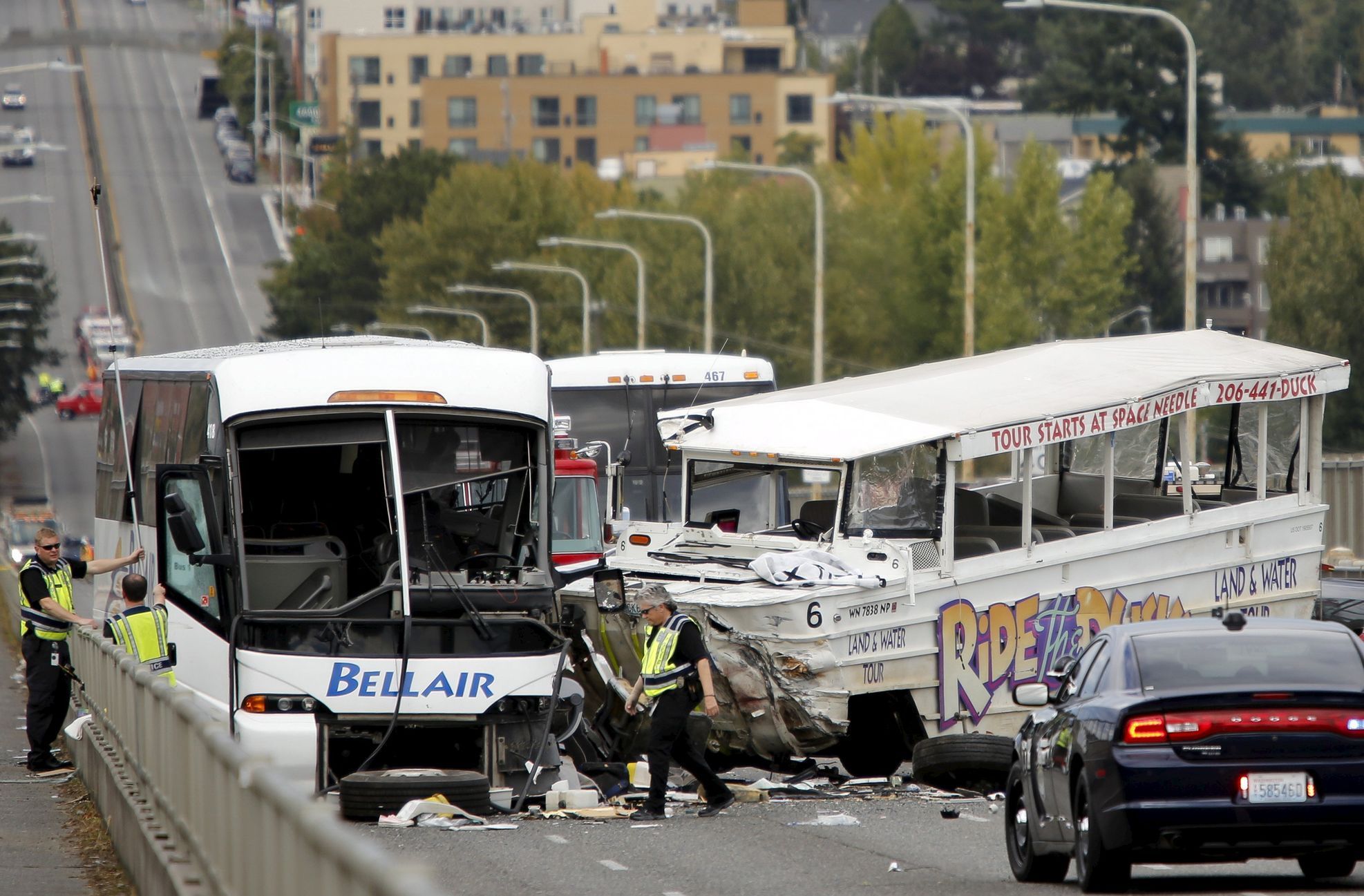 Seattle - nehoda autobusu a obojživelného vozu - 24. 9. 2015
