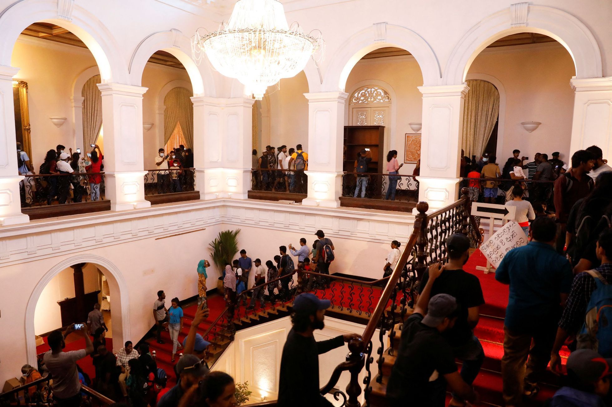 srí lanka protest prezidentský palác