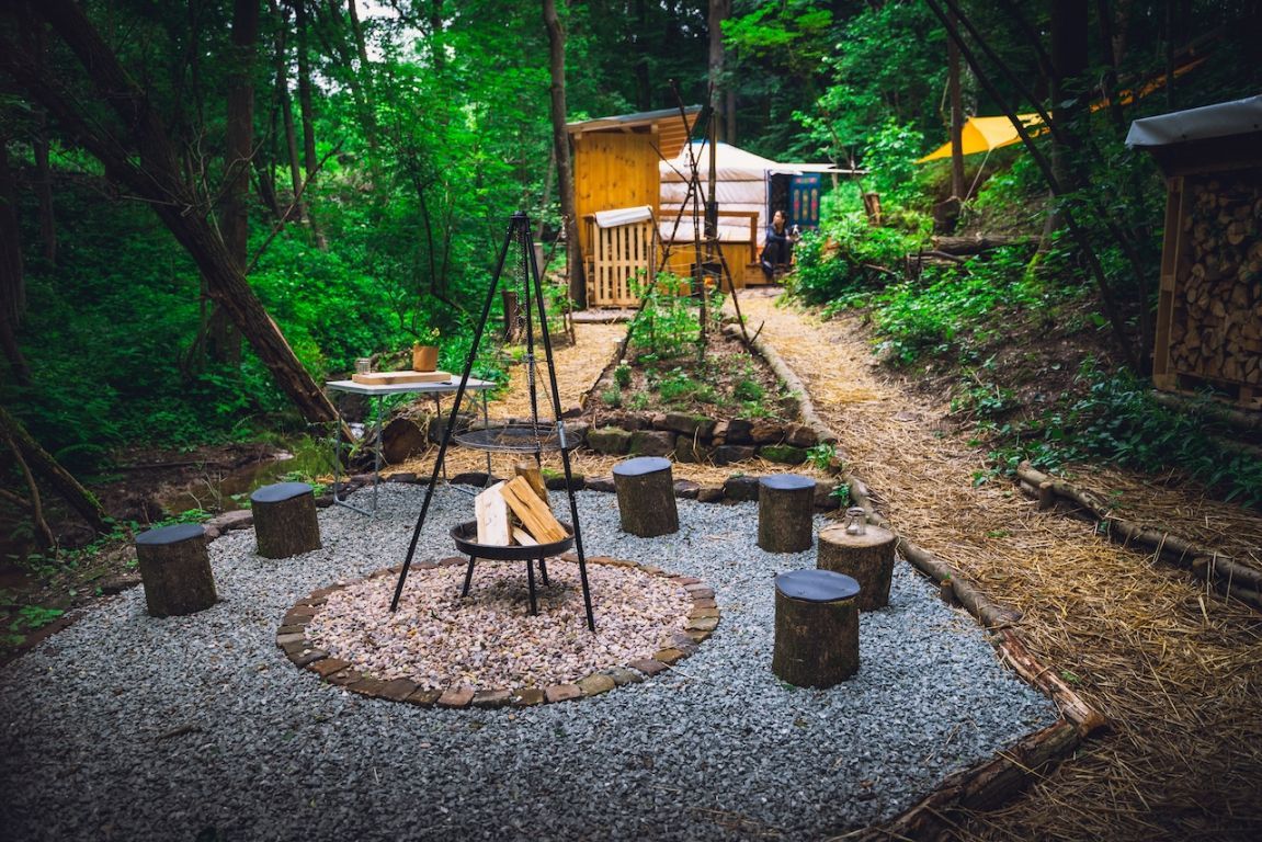 yurt in the wood