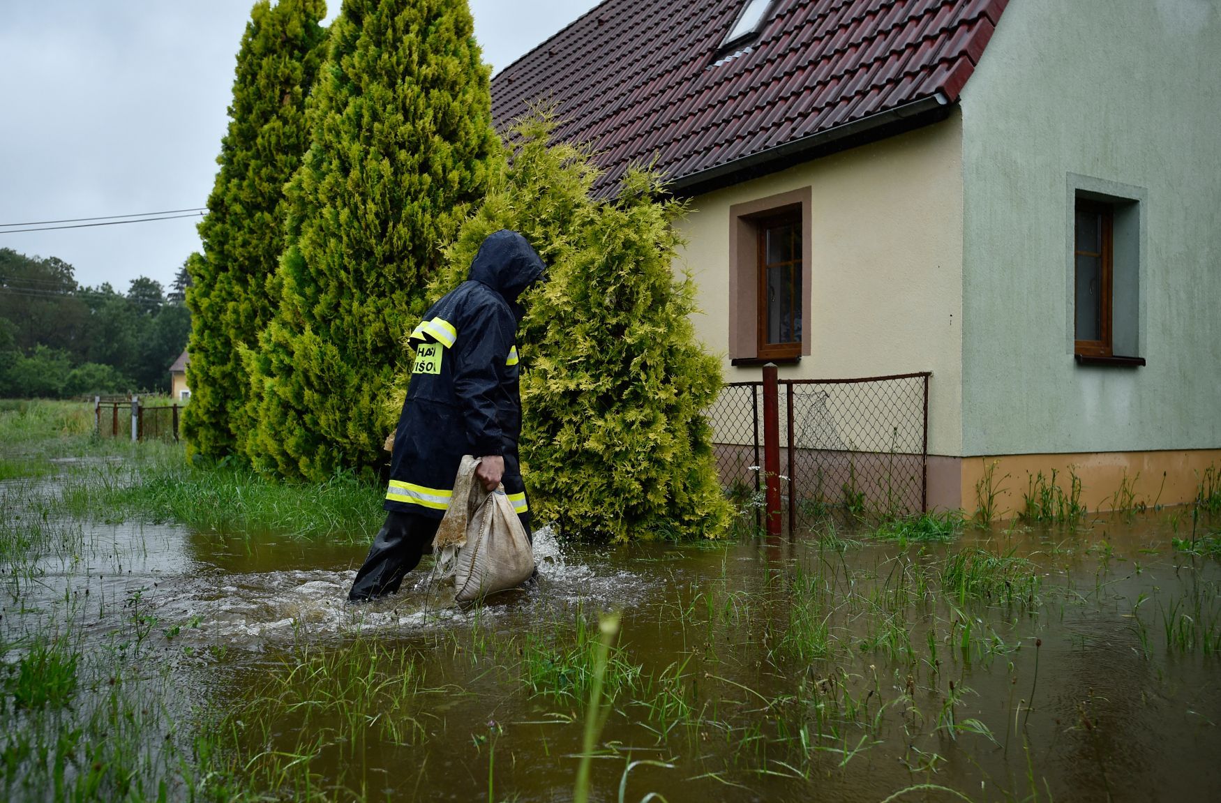 Obec Višňová, řeka Smědá, záplavy, povodně.
