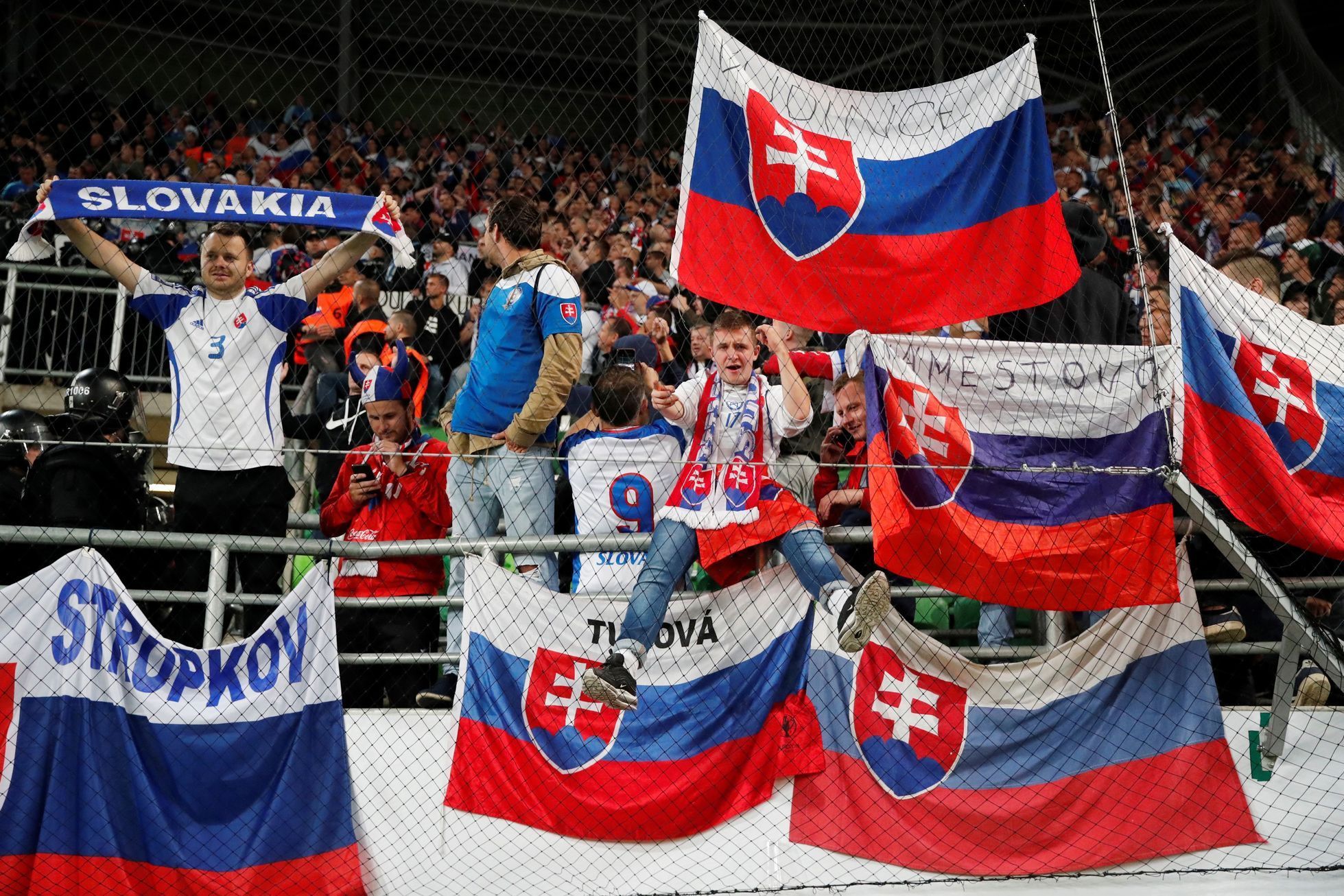 fotbal, kvalifikace ME 2020, Maďarsko - Slovensko, fanoušci Slovenska