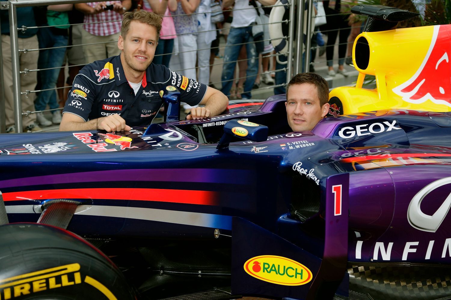 F1, VC Monaka 2013: Sebastian Vettel a Sébastien Ogier, Red Bulll