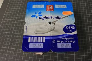 Kaufland Bílý jogurt Německo