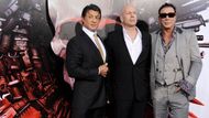 Premiéra filmu Postradatelní - Sylvester Stallone, Bruce Willis a Mickey Rourke