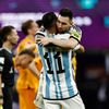 Argentinci slaví vítězství ve čtvrtfinále MS 2022 Nizozemsko - Argentina