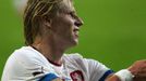 Fotbalista František Rajtoral v přípravném utkání České republiky s Finskem.