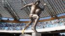 Soccer Football - Serie A - Napoli v U.S. Sassuolo - Stadio Diego Armando Maradona, Naples, Italy - October 29, 2022 General view of Diego Maradona statue inside the stad