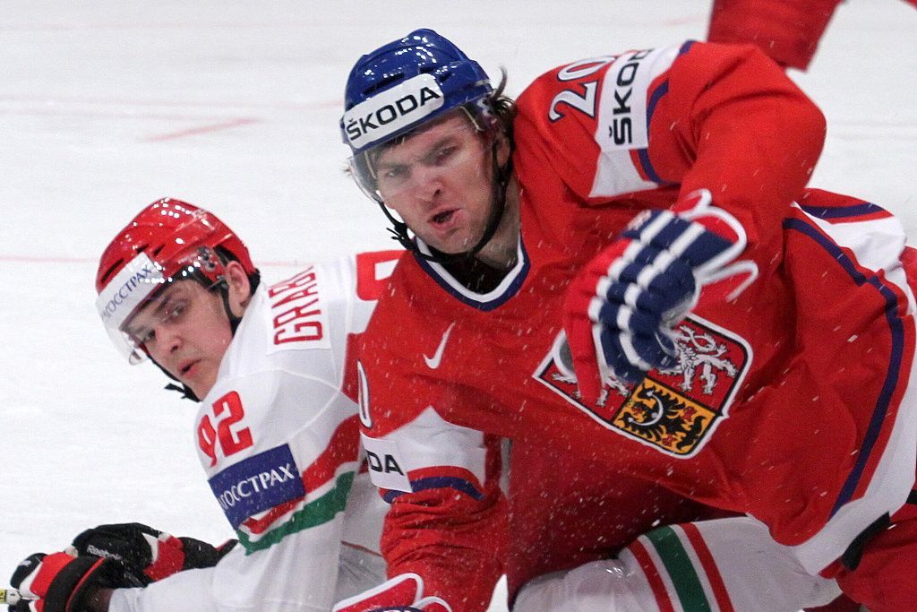 MS v hokeji 2013, Česko - Bělorusko: Martin Hanzal - Roman Graborenko