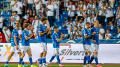 Hráči, fotbalisté, Baník Ostrava, smutek, emoce, fanoušci