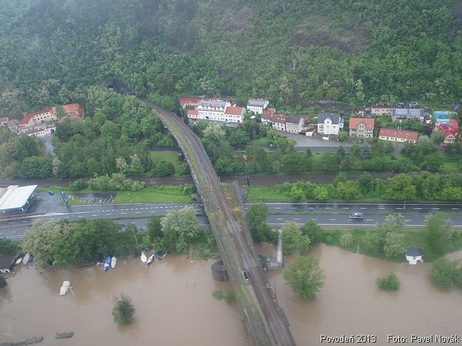 Povodně-letecký pohled