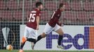 Lukáš Juliš slaví gól v zápase Evropské ligy Sparta - Celtic Glasgow