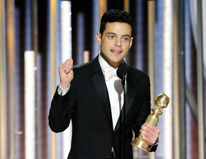 Rami Malek získal Zlatý glóbus za ztvárnění Freddieho Mercuryho ve filmu Bohemian Rhapsody.