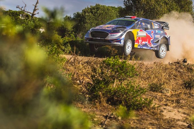 Sébastien Ogier ve Fordu při testech na Polskou rallye.