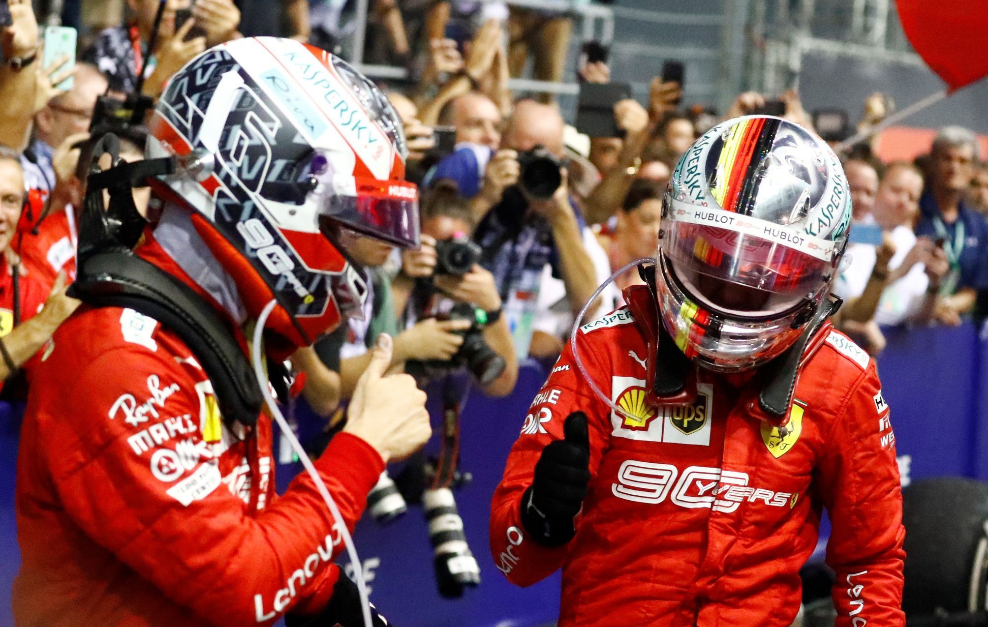 F1, VC Singapuru 2019: Charles Leclerc a Sebastian Vettel, Ferrari